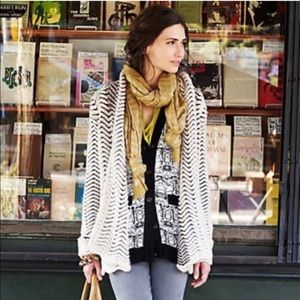 Anthropologie Moth Filamentous Chevron Cardigan Sweater